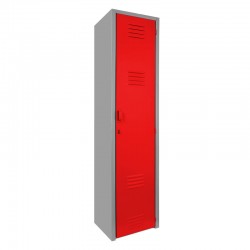 Locker metálico dual grande - 1 puerta rojo